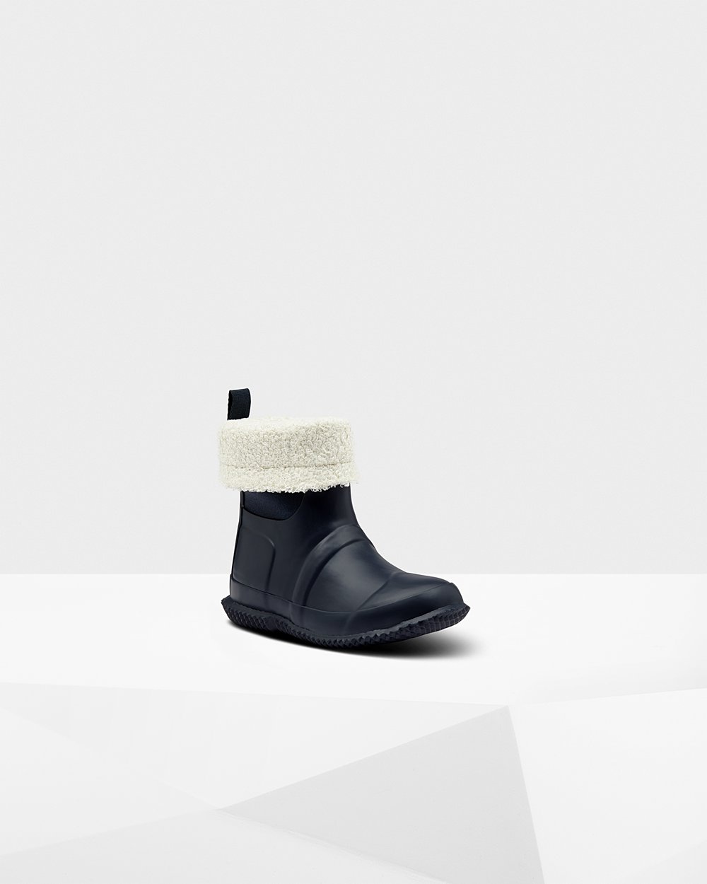 Botas De Neve Hunter Criança Azul Marinho - Original Big Insulated Roll Top Sherpa - 76EYLDOIW